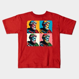 Saintly Splash: Pop Art's Patron of Presents - Classic Santa Claus Kids T-Shirt